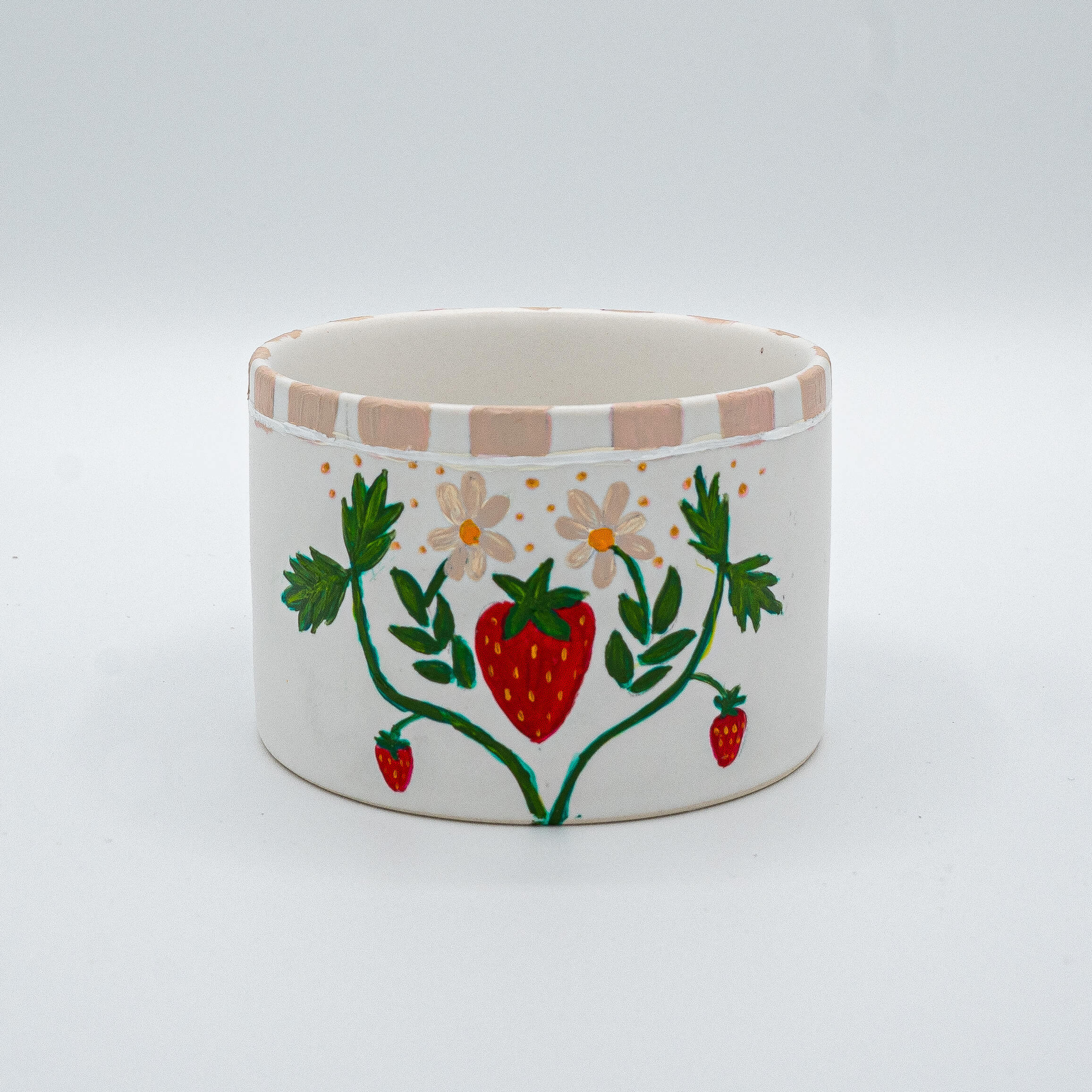 Candle Painting Kit – Two Small Short White Ceramic Jars